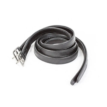 KM Elite Soft Laminated Stirrup Leathers Black| Online For Equine