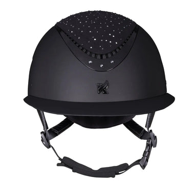 Buy Karben Black Viola Ellipse Wide Peak Rhinestone Adjustable Riding Hat | Online for Equine