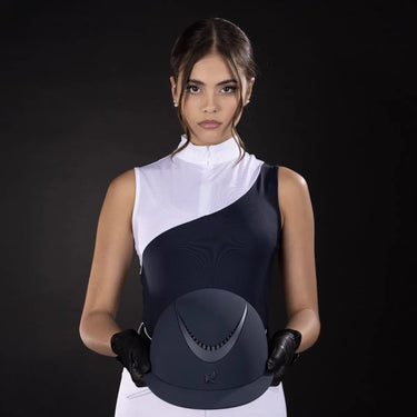 Buy Karben Navy Aria Ellipse Wide Peak Adjustable Riding Hat| Online for Equine