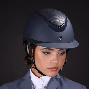 Buy Karben Navy Lorah Ellipse Wide Peak Snakeskin Adjustable Riding Hat| Online for Equine
