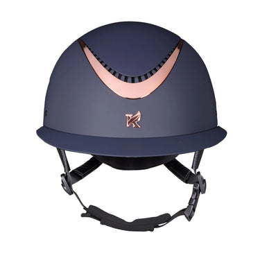 Buy Karben Navy Rose Gold Elisa Ellipse Wide Peak Matt Adjustable Riding Hat| Online for Equine