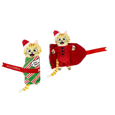 Buy Kong Holiday Cat Pull-A-Partz Present Striped Wrap | Online for Equine