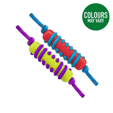Buy Kong Jaxx Brights Stick With Rope Toy-Large-Assorted| Online for Equine