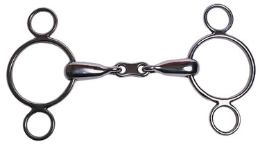 Buy Korsteel Stainless Steel French Link 2 Ring Dutch Gag Snaffle| Online for Equine