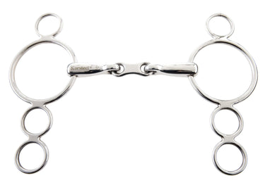 Buy Korsteel Stainless Steel French Link 3 Ring Dutch Gag Snaffle| Online for Equine