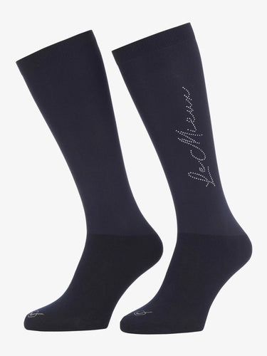 LeMieux Adults Navy Sparkle Competition Socks| Online For Equine