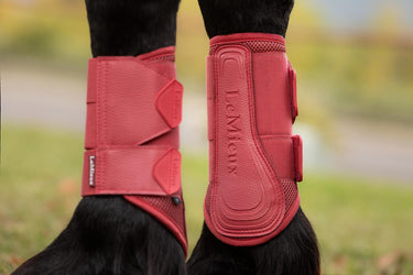 LeMieux Arika Mesh Brushing Boots Cranberry| Online For Equine