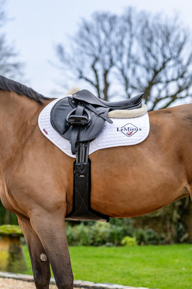 LeMieux Arika Simuwool Contoured Long Stud Girth Black| Online For Equine