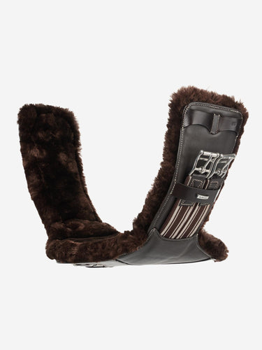 LeMieux Arika Simuwool Contoured Short Stud Girth Brown| Online For Equine