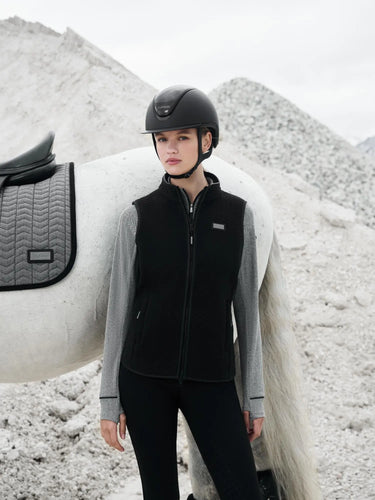LeMieux Aspen Herringbone Fleece Gilet Black| Online For Equine