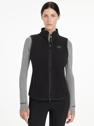 LeMieux Aspen Herringbone Fleece Gilet Black| Online For Equine