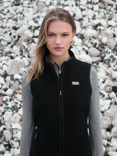 LeMieux Aspen Herringbone Fleece Gilet Black| Online For Equine