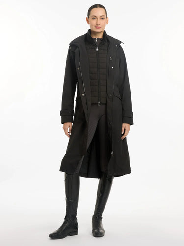 Buy the LeMieux Black Amelie Waterproof Lightweight Riding Coat