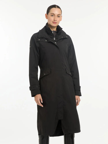 Buy the LeMieux Black Amelie Waterproof Lightweight Riding Coat