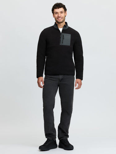 LeMieux Black Mens Borg Half Zip Sweat Black| Online For Equine