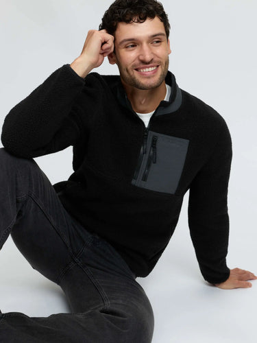 LeMieux Black Mens Borg Half Zip Sweat Black| Online For Equine
