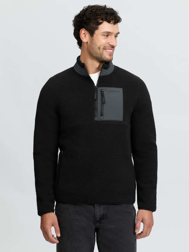 LeMieux Black Mens Borg Half Zip Sweat Black| Online For Equine