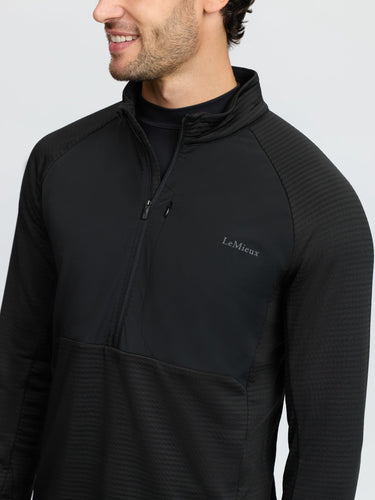 LeMieux Black Mens Quarter Zip Mid Layer Black| Online For Equine