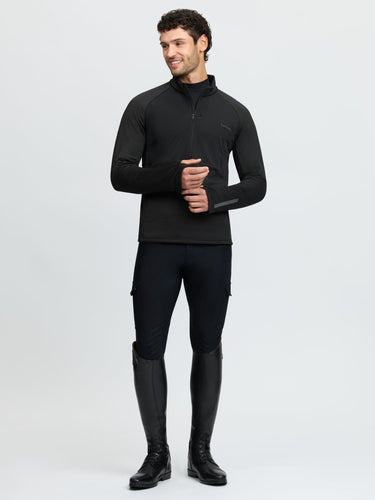 LeMieux Black Mens Quarter Zip Mid Layer Black| Online For Equine