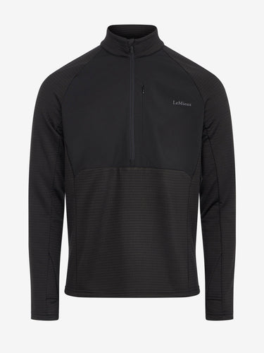 LeMieux Black Mens Quarter Zip Mid Layer Black| Online For Equine