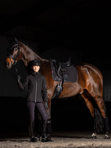 Buy LeMieux Black ProSorb Plain 2 Pocket Dressage Square| Online for Equine