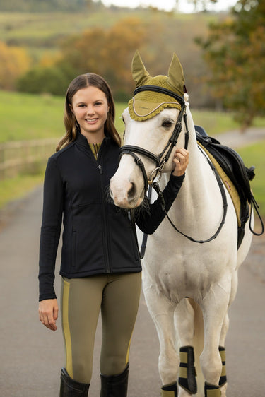 LeMieux Black Young Rider Bethany Zip Through Mid Layer Black| Online For Equine