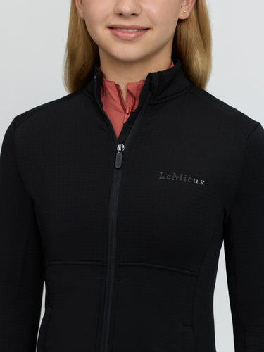 LeMieux Black Young Rider Bethany Zip Through Mid Layer Black| Online For Equine