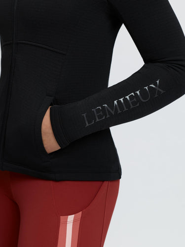 LeMieux Black Young Rider Bethany Zip Through Mid Layer Black| Online For Equine