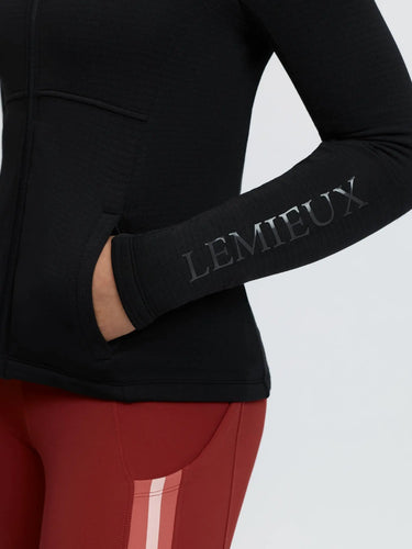 LeMieux Black Young Rider Bethany Zip Through Mid Layer Black| Online For Equine