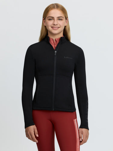 LeMieux Black Young Rider Bethany Zip Through Mid Layer Black| Online For Equine