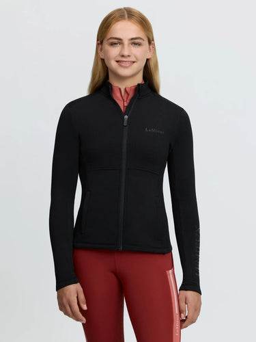 LeMieux Black Young Rider Bethany Zip Through Mid Layer Black| Online For Equine
