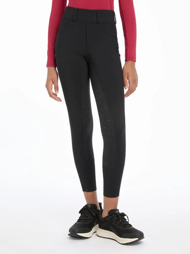 Buy the LeMieux Black Young Rider Ella Winter Breggings | Online for Equine