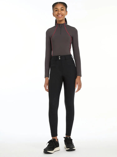 Buy LeMieux Black Young Rider Izzy Knee Grip Breeches| Online for Equine