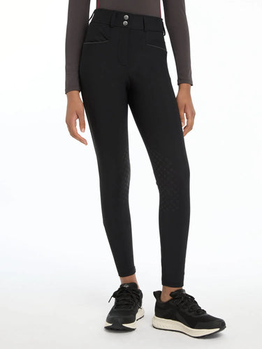 Buy LeMieux Black Young Rider Izzy Knee Grip Breeches| Online for Equine