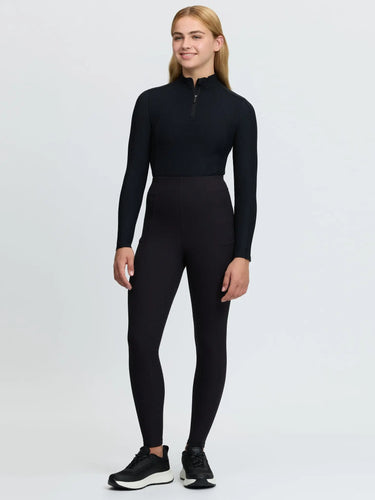 LeMieux Black Young Rider Orla Ribbed Pull Ons Black| Online For Equine