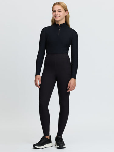 LeMieux Black Young Rider Orla Ribbed Pull Ons Black| Online For Equine
