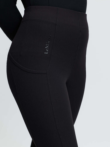 LeMieux Black Young Rider Orla Ribbed Pull Ons Black| Online For Equine