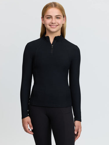 LeMieux Black Young Rider Raye Ribbed Base Layer Black| Online For Equine