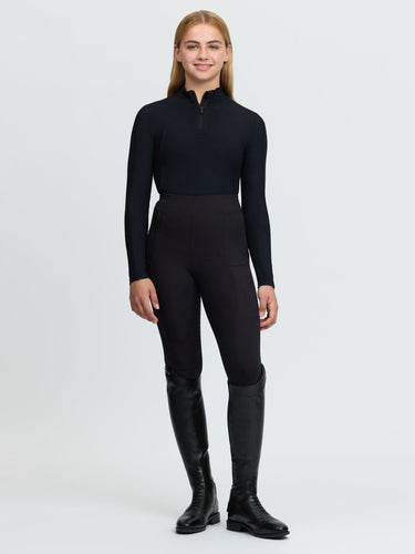 LeMieux Black Young Rider Raye Ribbed Base Layer Black| Online For Equine