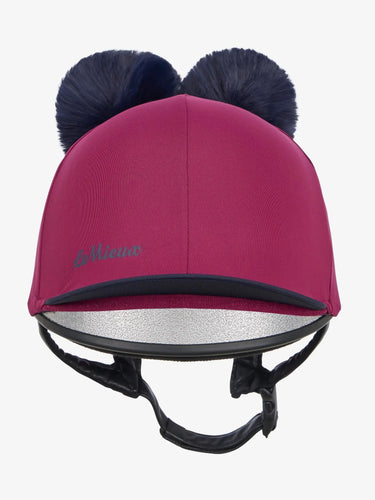 LeMieux Blackberry Mini Double Pom Hat Silk| Online For Equine