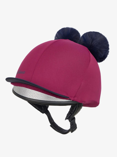 LeMieux Blackberry Mini Double Pom Hat Silk| Online For Equine
