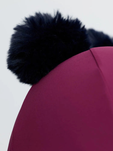 LeMieux Blackberry Mini Double Pom Hat Silk| Online For Equine