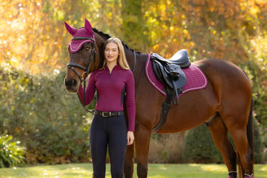 LeMieux Blackberry Suede Close Contact Square| Online For Equine