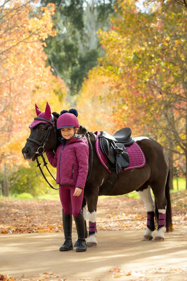 LeMieux Blackberry Suede Close Contact Square| Online For Equine