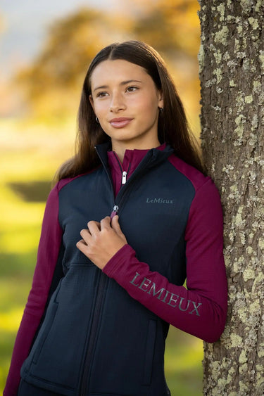 LeMieux Blackberry Young Rider Bethany Zip Through Mid Layer| Online For Equine