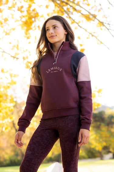 LeMieux Bramble Young Rider Viola Quarter Zip Sweat| Online For Equine