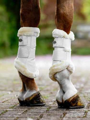 LeMieux Brilliance Fleece Edged Brushing Boot White| Online For Equine