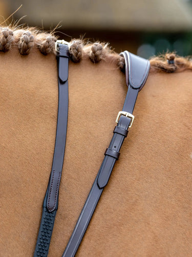 LeMieux Brown / Brass Soft Rubber Reins