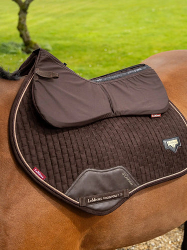 LeMieux Brown ProSorb Plain 2 Pocket Half Pad| Online For Equine