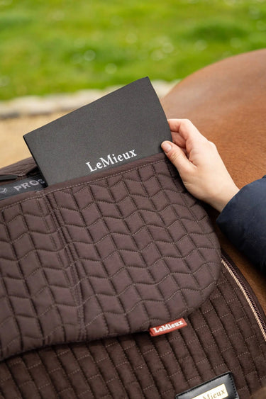 Buy the LeMieux Brown ProSorb Plain 3 Pocket Quilted Half Pad | Online for Equine